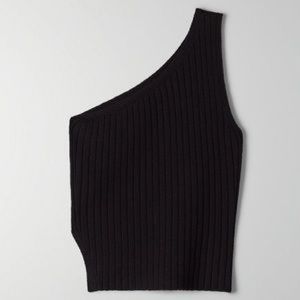 WILFRED canto one shoulder top in BLACK